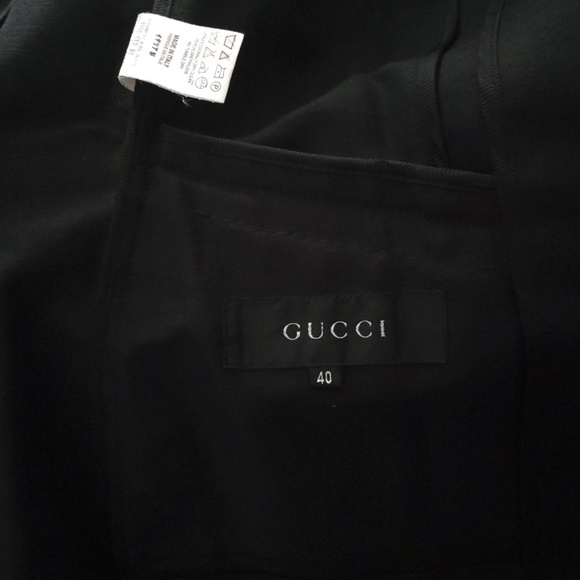 Authentic Vintage  Gucci Black Unlined Button Down Jacket.   Size 40.  NWT - Picture 8 of 12